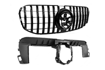 Mercedes GLS X167 2019- гг. Передняя Решетка 2019-2023 (GT Panamericana Черная) фото 8