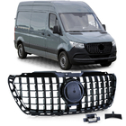 Mercedes Sprinter W907/W910 2018- гг. Передняя Решетка Panamericana GT Panamericana Черная Premium фото 1