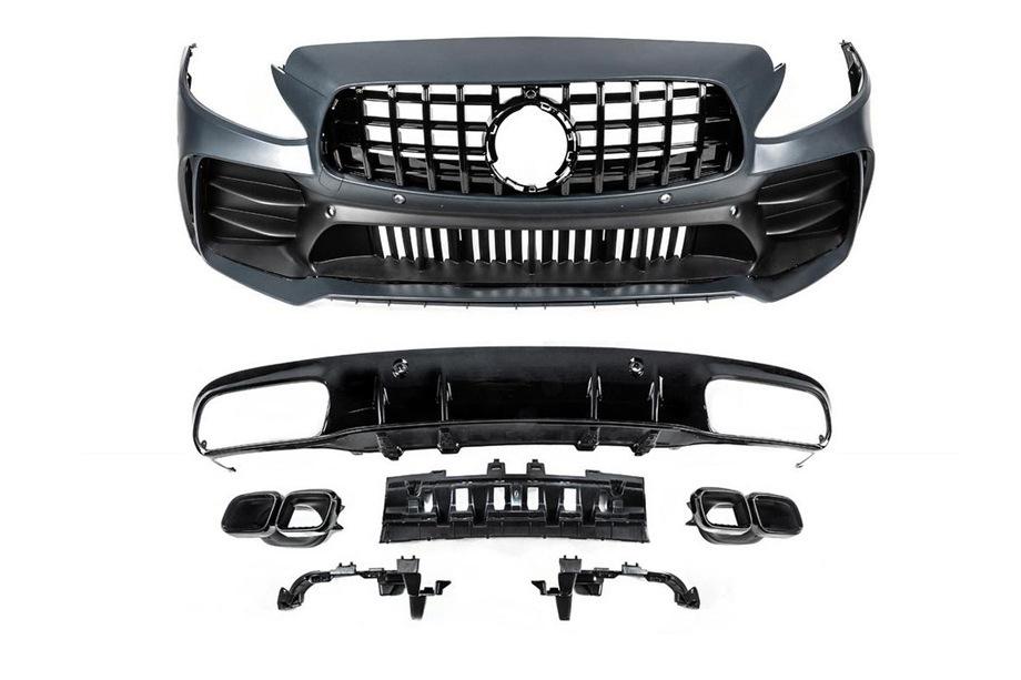 Mercedes C-class W205 2014-2021 гг. Комплект обвеса с диффузором для Coupe (дизайн Black Mamba C63GT) Фото 5