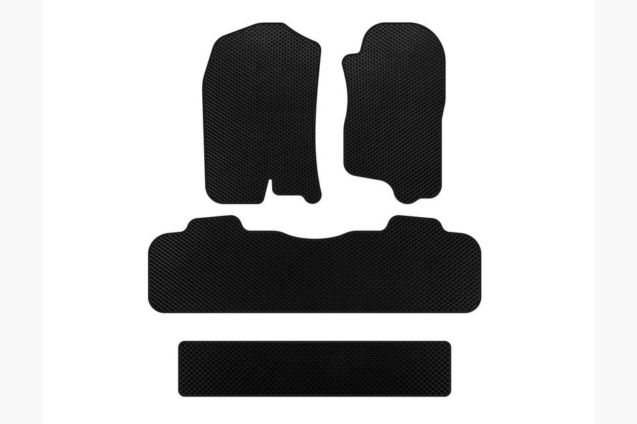 Chevrolet Tahoe 2007-2014 гг. Коврики EVA (3 ряда, 2007-2014, Черный) Image