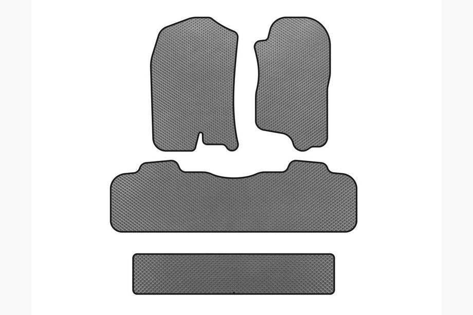 Chevrolet Tahoe 2007-2014 гг. Коврики EVA (3 ряда, 2007-2014, Серый) Фото 1
