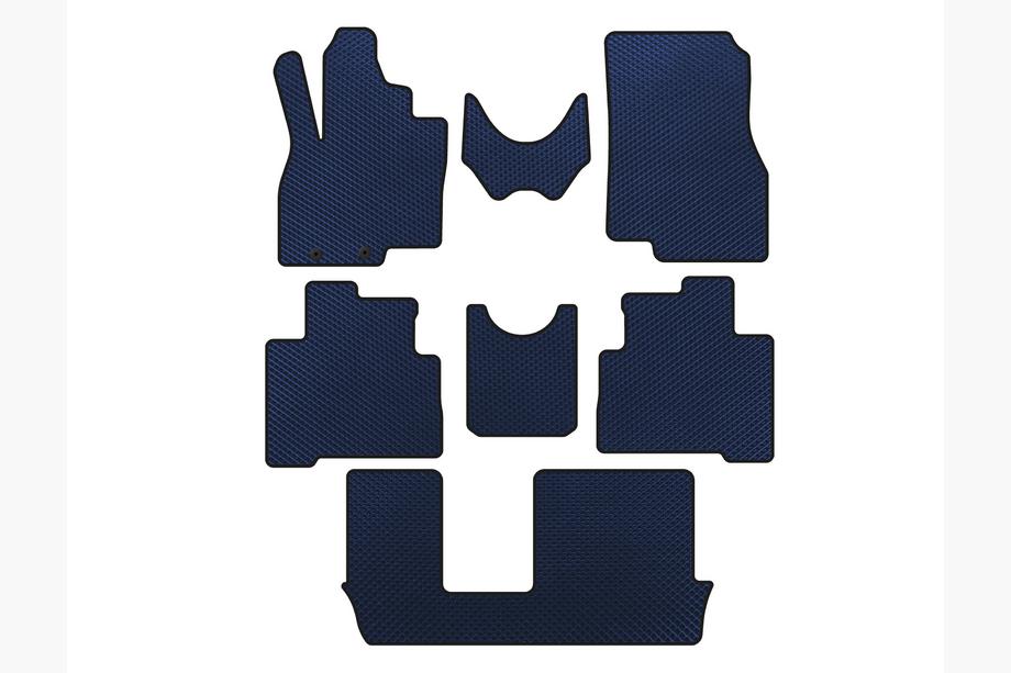 Mitsubishi Grandis 2003-2011 гг. Коврики EVA (3 ряда, Синие) Image