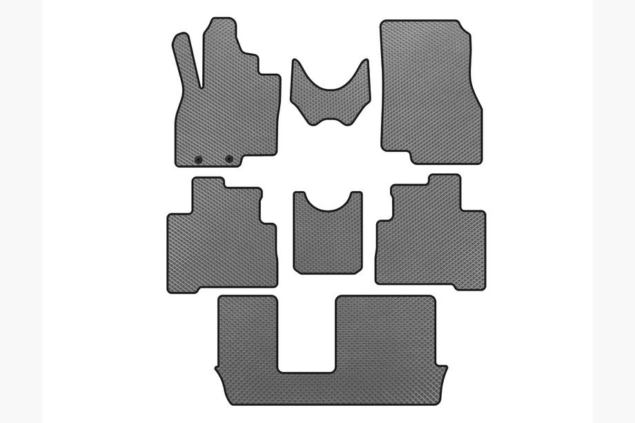 Mitsubishi Grandis 2003-2011 гг. Коврики EVA (3 ряда, Серые) Image