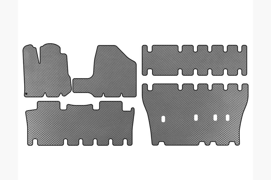 Toyota Sienna 2003-2009 гг. Коврики EVA (3 ряда, Серые) Image