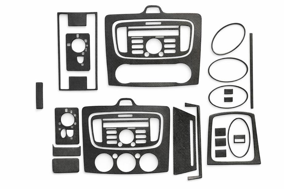 Ford Focus II 2008-2011 гг. Накладки на панель Clima/AC (Maxi-Set, Карбон) Image