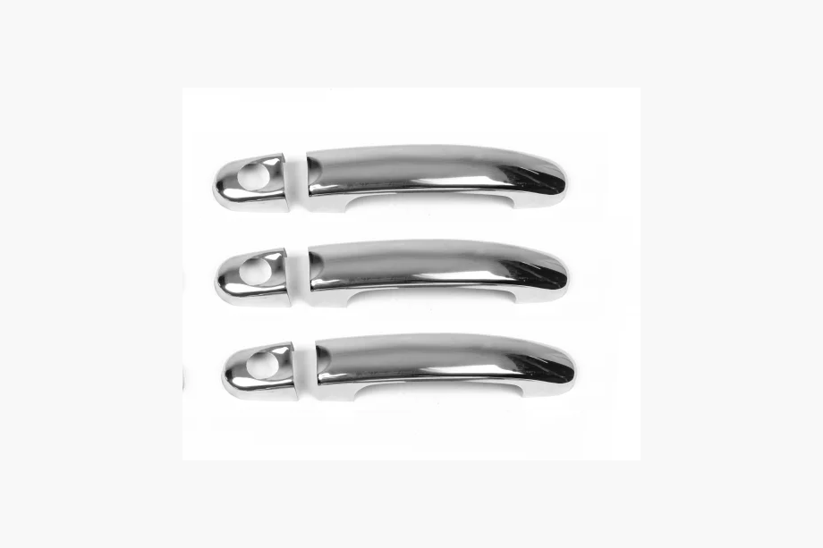 Хромированные накладки на ручки с отверстием под ключ (3 шт, нержавейка) Image Хромированные накладки на ручки с отверстием под ключ (3 шт, нержавейка) Image