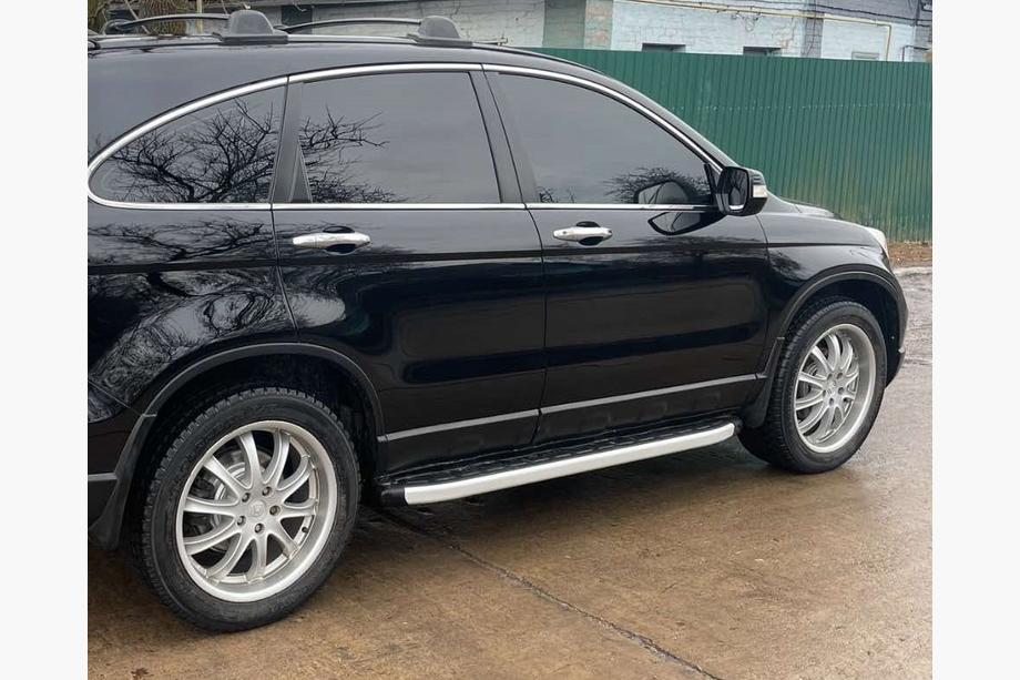 Honda CRV 2007-2011 гг. Боковые пороги Fullmond (2 шт., алюминий) Image