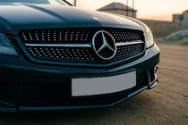 Mercedes SL R230 2001-2011 гг. Передняя решетка Diamond Black (2008-2011) фото 1
