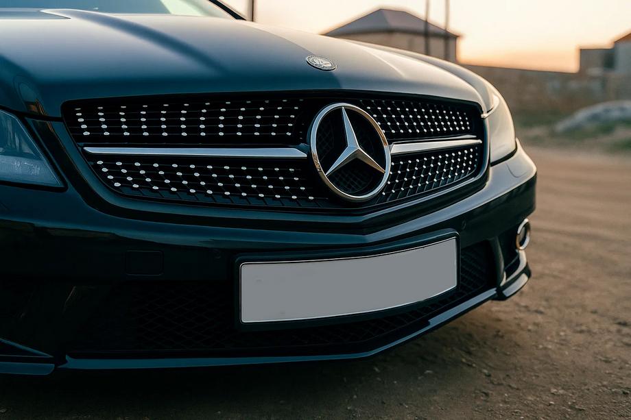 Mercedes SL R230 2001-2011 гг. Передняя решетка Diamond Black (2008-2011) Image