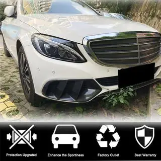 Карбоновые Накладки на Противотуманные Фары (для SD Base 2015-2019) Mercedes C-class W205 2014-2021 гг. фото 2