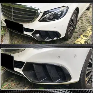 Карбоновые Накладки на Противотуманные Фары (для SD Base 2015-2019) Mercedes C-class W205 2014-2021 гг. фото 4