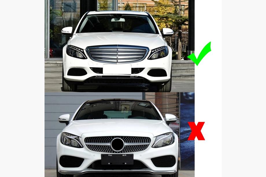 Mercedes C-class W205 2014-2021 гг. Карбоновые Накладки на Противотуманные Фары (для SD Base 2015-2019) Фото 6