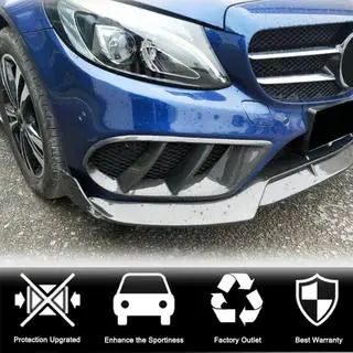 Карбоновые накладки на противотуманные фары для C43 AMG 2015-2019 Mercedes C-class W205 2014-2021 гг. фото 2