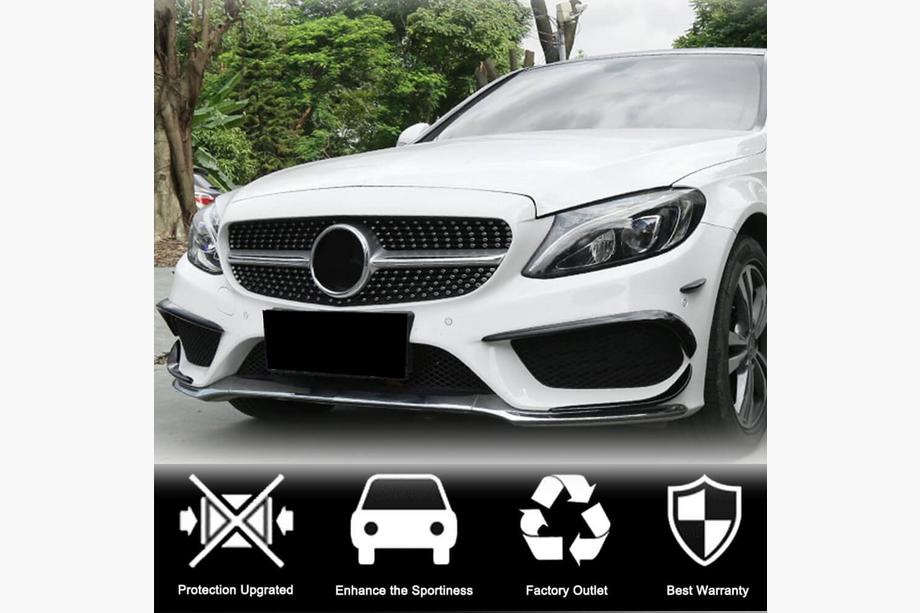 Mercedes C-class W205 2014-2021 гг. Карбоновые накладки на передний бампер для C43 AMG 2015-2019 Фото 2