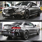 Боковые пороги V2 (для C43/C63 AMG 2015-2019, Карбон) фото 3