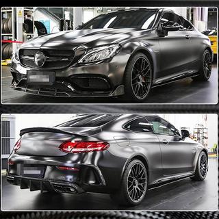 Боковые Пороги V3 (для C43/C63 AMG 2015-2019, Пластик) Mercedes C-сlass W205 2014-2021 гг. фото 2