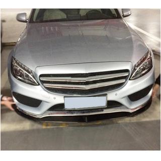 Накладка на передний бампер Lip V7 для C43 AMG 2015-2019 Пластик Mercedes C-сlass W205 2014-2021 гг. фото 3