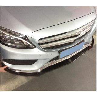 Накладка на передний бампер Lip V7 для C43 AMG 2015-2019 Пластик Mercedes C-сlass W205 2014-2021 гг. фото 4