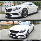 Передний бампер Лип V1 для SD C63 AMG 2015-2019 Карбон фото 4