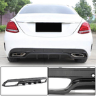 Mercedes C-сlass W205 2014-2021 гг. Диффузор заднего бампера для SD C43/C63 AMG 2015-2019 Карбон фото 1
