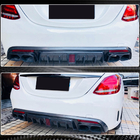 Mercedes C-сlass W205 2014-2021 гг. Диффузор заднего бампера V2 для SD C43/C63 AMG 2015-2019 Карбон фото 4