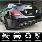 Mercedes C-сlass W205 2014-2021 гг. Диффузор заднего бампера V3 для SD C43/C63 AMG 2015-2019 Карбон фото 2