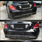 Mercedes C-сlass W205 2014-2021 гг. Диффузор заднего бампера V3 для SD C43/C63 AMG 2015-2019 Карбон фото 3
