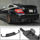 Mercedes C-class W204 2007-2015 гг. Диффузор заднего бампера V2 для AMG SD/Coupe 2012-2014 Карбон фото 1