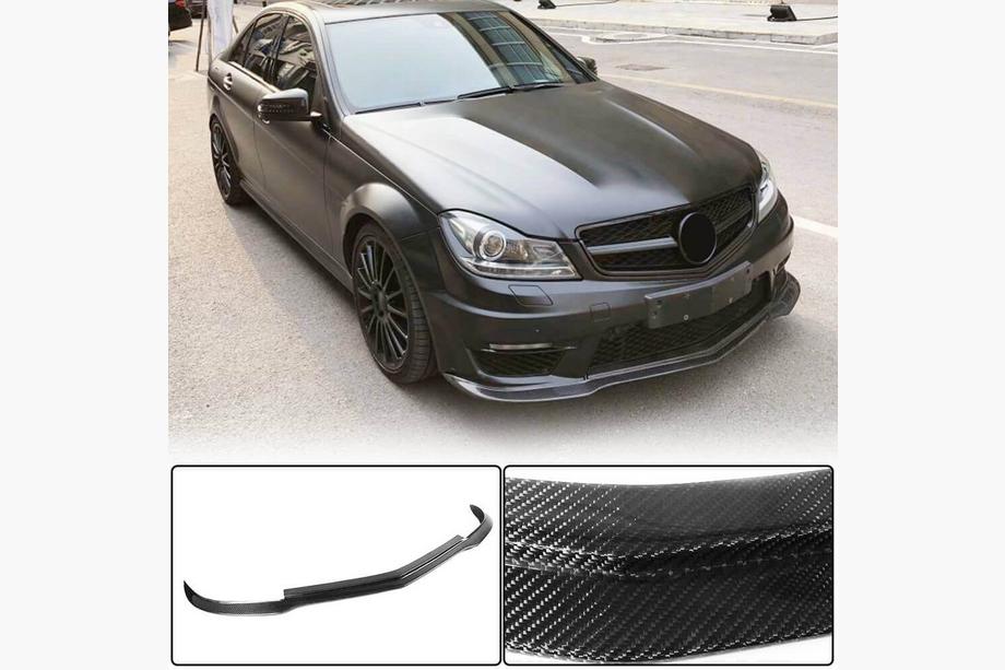 Накладка на передний бампер Lip V2 (для AMG 2012-2014, Сухой карбон) Image Накладка на передний бампер Lip V2 (для AMG 2012-2014, Сухой карбон) Image