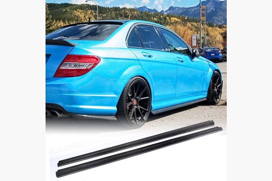 Mercedes C-class W204 2007-2015 гг. Боковые пороги (для AMG SD, Карбон) Image