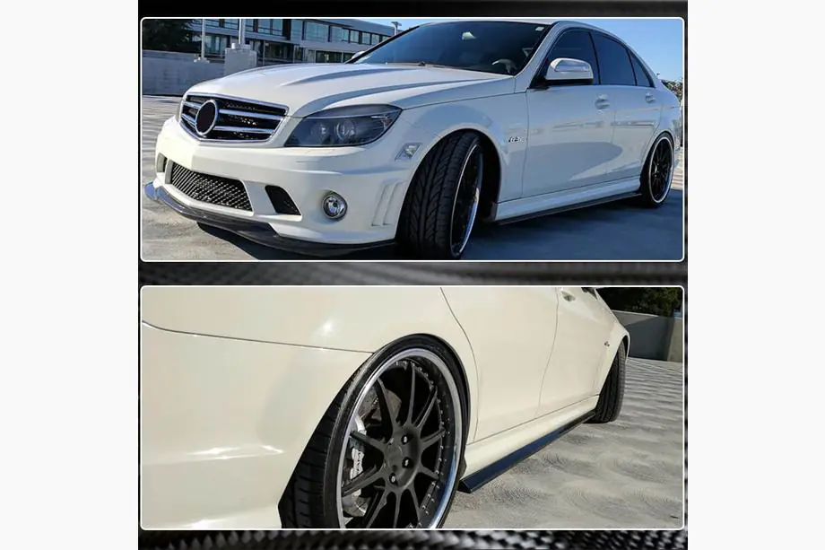 Mercedes C-class W204 2007-2015 гг. Боковые пороги (для AMG SD, Карбон) Фото 4