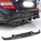 Mercedes C-class W204 2007-2015 гг. Диффузор заднего бампера V2 (для AMG SD 2008-2011, Карбон) фото 1