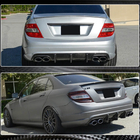 Mercedes C-class W204 2007-2015 гг. Диффузор заднего бампера V2 (для AMG SD 2008-2011, Карбон) фото 5