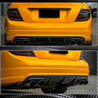 Mercedes C-class W204 2007-2015 гг. Диффузор заднего бампера V3 для AMG SD 2008-2011 Карбон фото 3