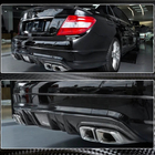 Mercedes C-class W204 2007-2015 гг. Диффузор заднего бампера V4 (для AMG SD 2008-2011, Карбон) фото 3