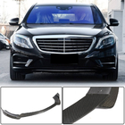 Mercedes S-сlass W222 2013-2022 гг. Накладка на передний бампер Lip (для AMG-Line 2014-2017, Карбон) фото 1