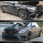 Mercedes S-сlass W222 2013-2022 гг. Накладки на передний бампер V1 для S63 AMG 2014-2017 Карбон фото 4