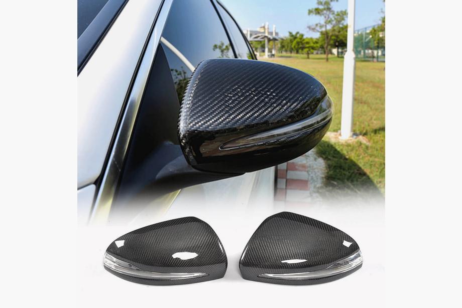 Mercedes S-сlass W222 2013-2022 гг. Накладки на Зеркала V2 (2014-2017, Карбон) Image