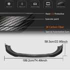 Mercedes S-сlass W222 2013-2022 гг. Накладка на передний бампер Lip (для S63/S65 AMG 2018-2022, Карбон) фото 6