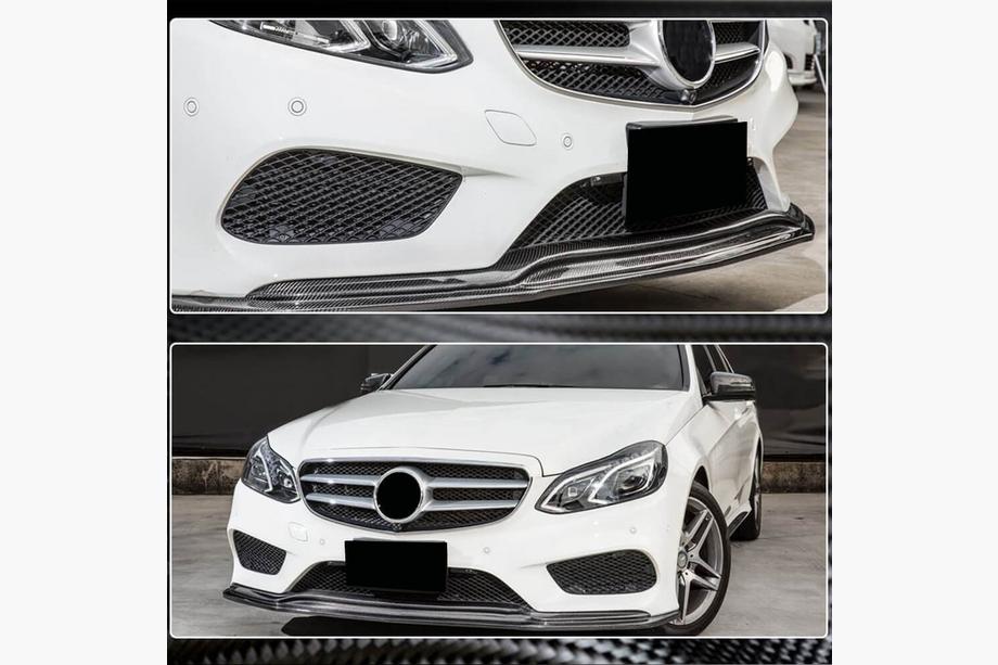 Mercedes E-class W212 2009-2016 гг. Передний Бампер Лип V1 для AMG-Line 2013-2016 Карбон Фото 4