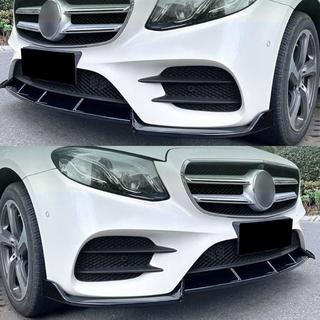 Передний Бампер Лип Спойлер (для AMG-Line / E43 AMG 2016-2019, Пластик) Mercedes E-сlass W213 2016-2023 гг. фото 2