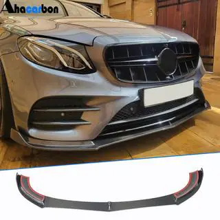 Передний Бампер Лип V1 для AMG-Line / E43 AMG 2016-2019, Карбон фото 1