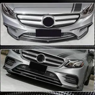 Передний Бампер Лип V1 для AMG-Line / E43 AMG 2016-2019, Карбон фото 4