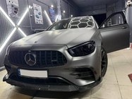 Накладки на передний бампер (для AMG-Line 2020+, Сухой карбон) фото 4