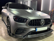 Накладки на передний бампер (для AMG-Line 2020+, Сухой карбон) фото 1