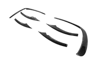 Накладки на передний бампер (для AMG-Line 2020+, Сухой карбон) фото 7