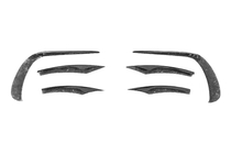 Накладки на передний бампер (для AMG-Line 2020+, Сухой карбон) фото 14