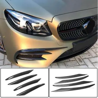 Карбоновые Накладки на Передний Бампер (для AMG-Line/E43 AMG 2016-2019) фото 1