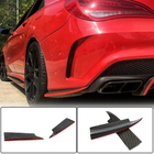 Mercedes CLA C117 2013-2019 гг. Накладки на задний бампер V2 (для AMG-Line / CLA45 AMG SD, Карбон) фото 1