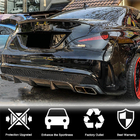 Mercedes CLA C117 2013-2019 гг. Диффузор заднего бампера V2 (для AMG-Line / CLA45 AMG 2013-2016, Карбон) фото 4